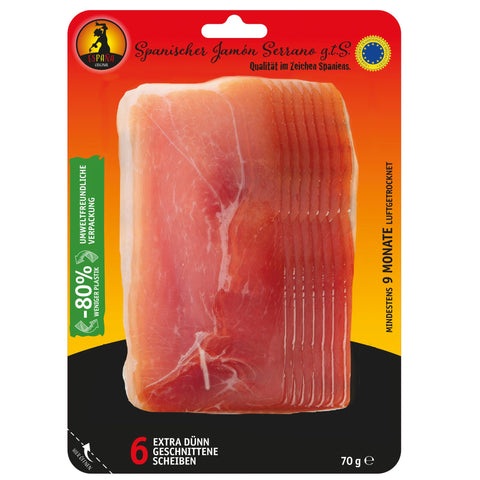 Spanischer Jamón Serrano g.t.S 70 g